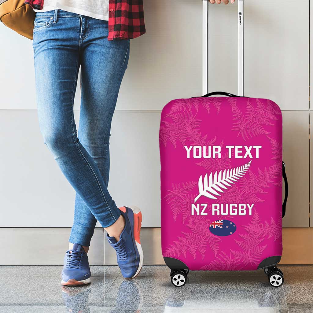 Custom New Zealand Silver Fern Rugby Luggage Cover Go Aotearoa - Pink Version LT14 - Polynesian Pride