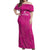 Custom New Zealand Silver Fern Rugby Off Shoulder Maxi Dress Go Aotearoa - Pink Version