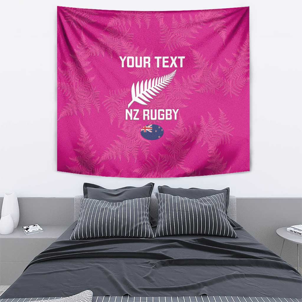 Custom New Zealand Silver Fern Rugby Tapestry Go Aotearoa - Pink Version