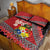 Personalised Tonga Language Week Quilt Bed Set Malo e Lelei Tongan Ngatu Pattern - Red