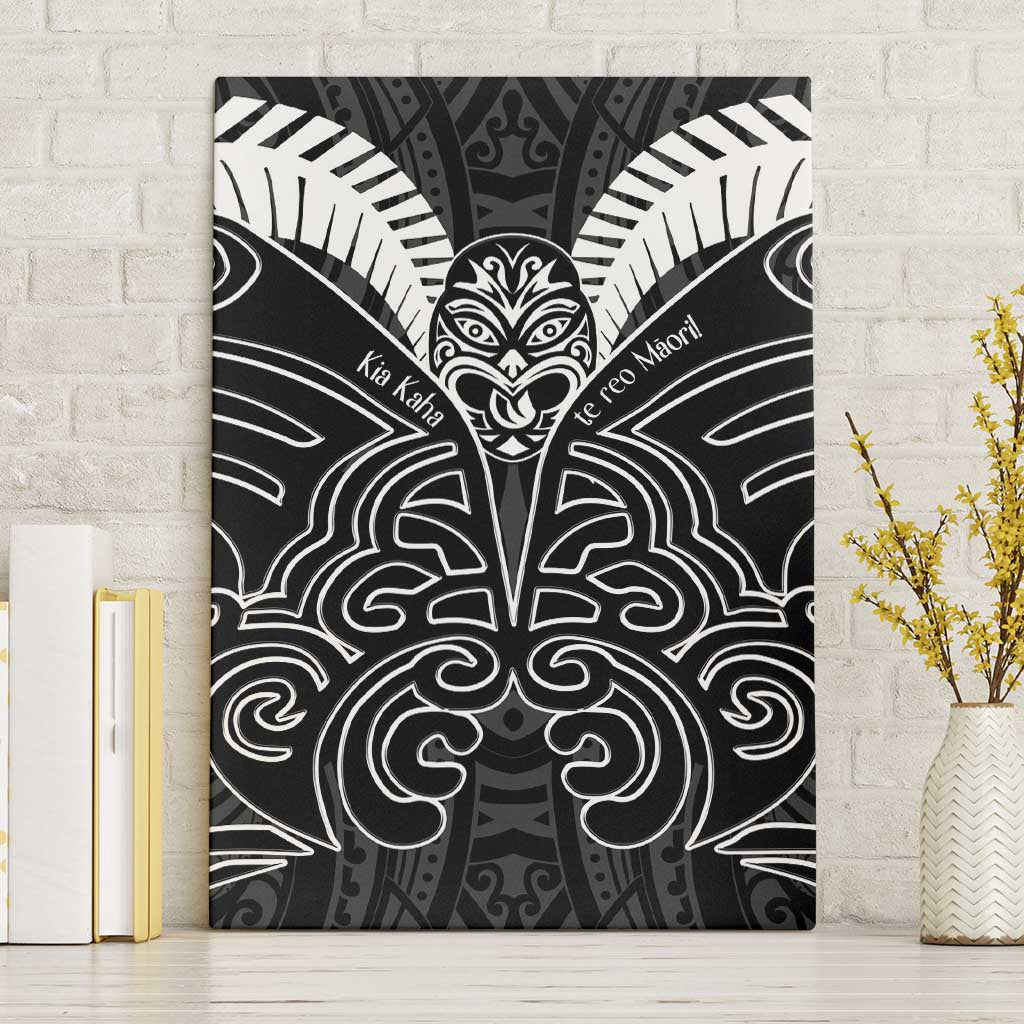 Kia Kaha Te Reo Maori Canvas Wall Art Aotearoa Hei Tiki With Hongi