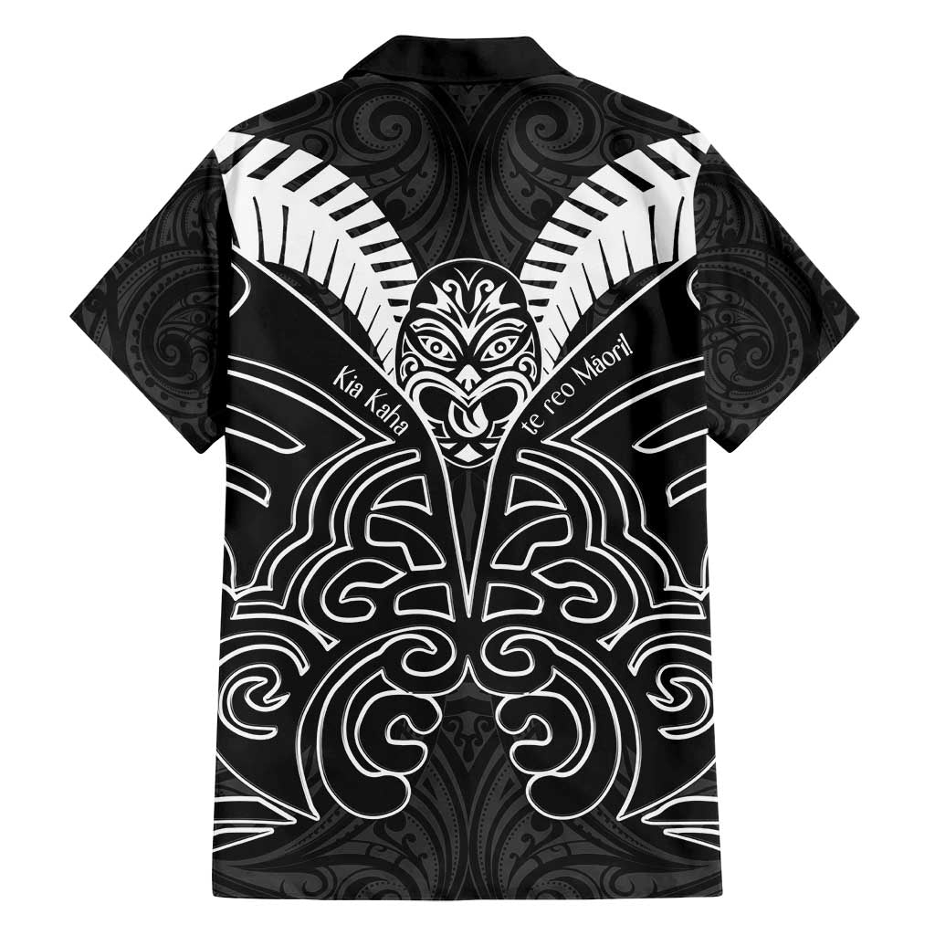 Kia Kaha Te Reo Maori Family Matching Long Sleeve Bodycon Dress and Hawaiian Shirt Aotearoa Hei Tiki With Hongi