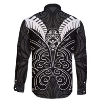 Kia Kaha Te Reo Maori Family Matching Off Shoulder Short Dress and Hawaiian Shirt Aotearoa Hei Tiki With Hongi LT14 - Polynesian Pride