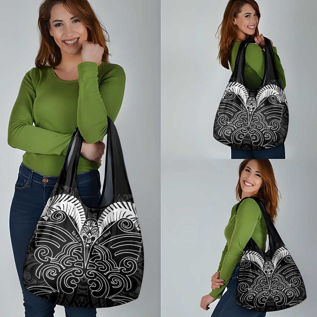 Kia Kaha Te Reo Maori Grocery Bag Aotearoa Hei Tiki With Hongi