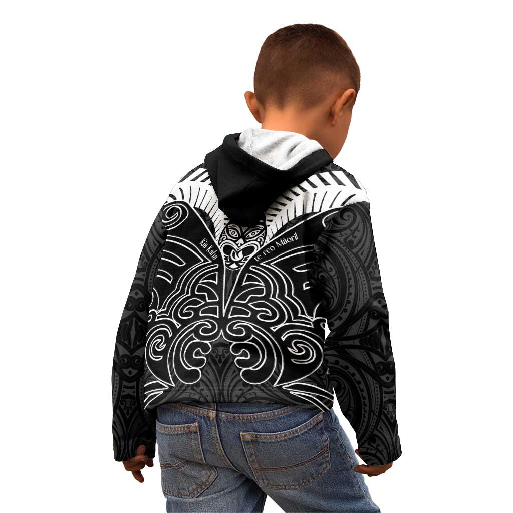 Kia Kaha Te Reo Maori Kid Hoodie Aotearoa Hei Tiki With Hongi