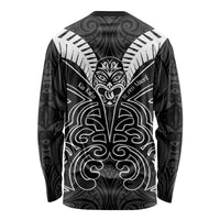 Kia Kaha Te Reo Maori Long Sleeve Shirt Aotearoa Hei Tiki With Hongi LT14 - Polynesian Pride
