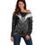 Kia Kaha Te Reo Maori Off Shoulder Sweater Aotearoa Hei Tiki With Hongi