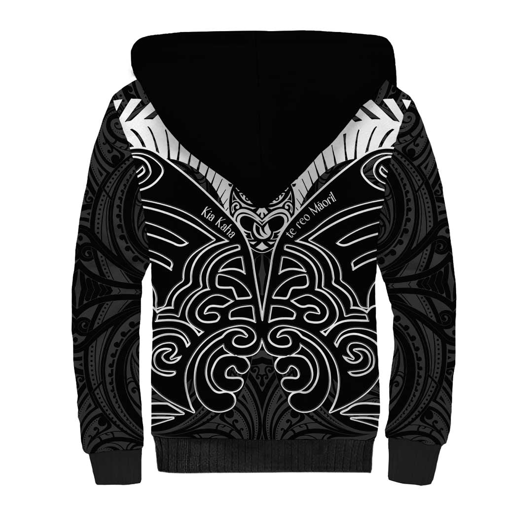 Kia Kaha Te Reo Maori Sherpa Hoodie Aotearoa Hei Tiki With Hongi
