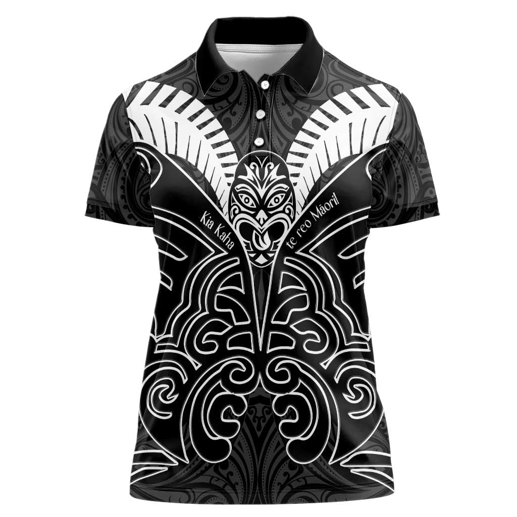 Kia Kaha Te Reo Maori Women Polo Shirt Aotearoa Hei Tiki With Hongi