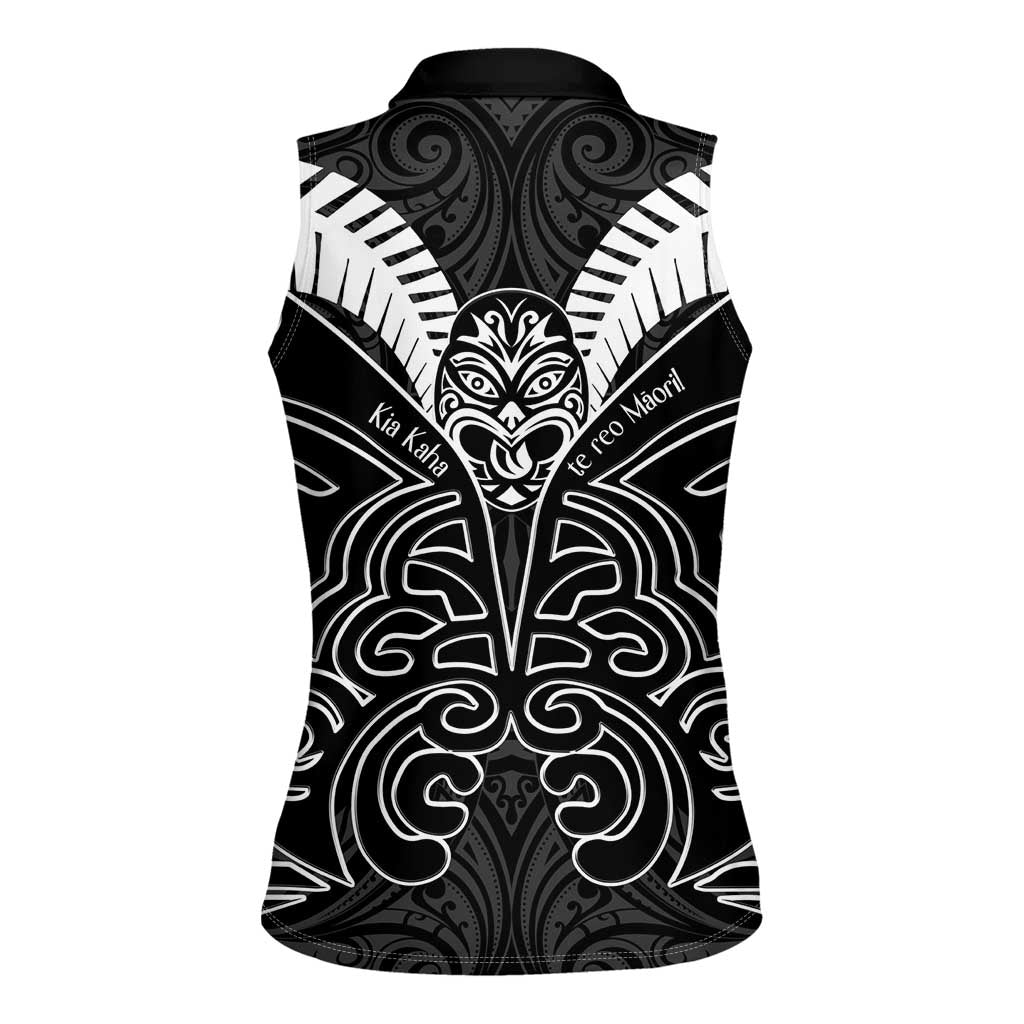 Kia Kaha Te Reo Maori Women Sleeveless Polo Shirt Aotearoa Hei Tiki With Hongi
