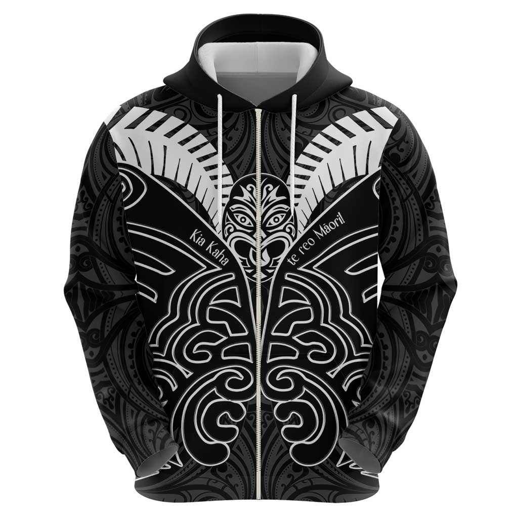 Kia Kaha Te Reo Maori Zip Hoodie Aotearoa Hei Tiki With Hongi