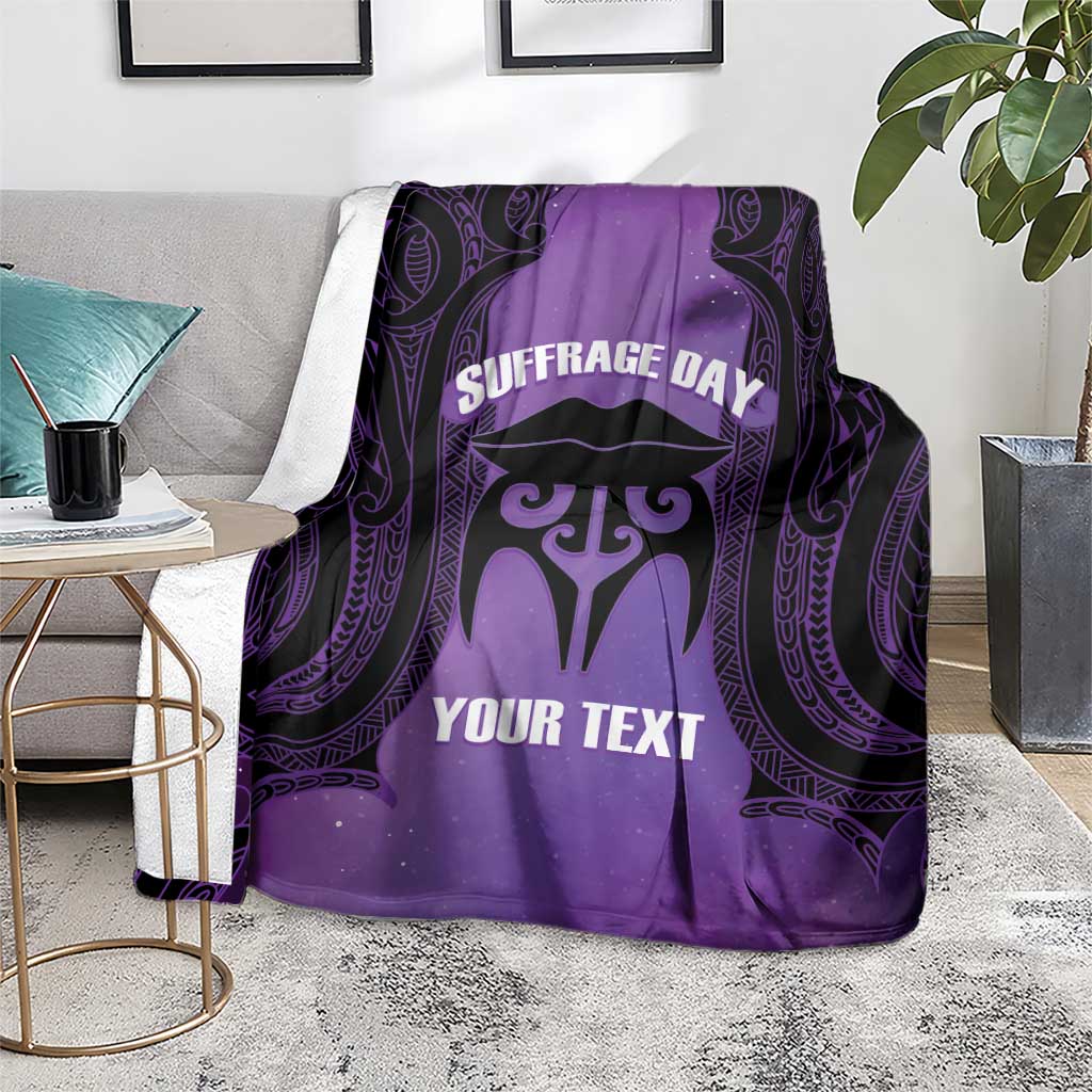Personalised New Zealand Suffrage Day Blanket Maori Tattoo Galaxy Vibe - Polynesian Pride