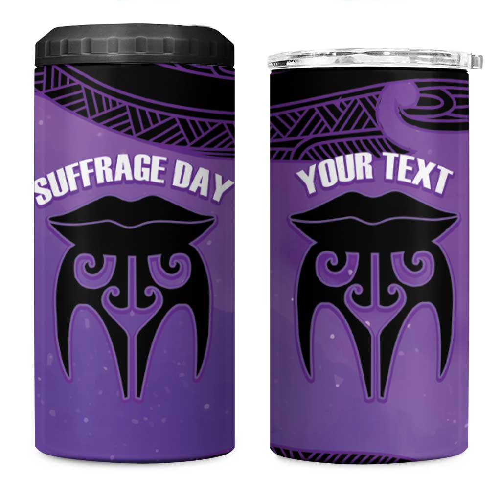 Personalised New Zealand Suffrage Day 4 in 1 Can Cooler Tumbler Maori Tattoo Galaxy Vibe LT14 One Size: 16 oz Purple - Polynesian Pride