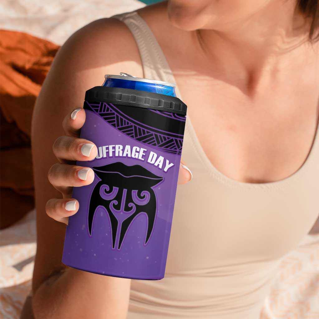 Personalised New Zealand Suffrage Day 4 in 1 Can Cooler Tumbler Maori Tattoo Galaxy Vibe LT14 - Polynesian Pride