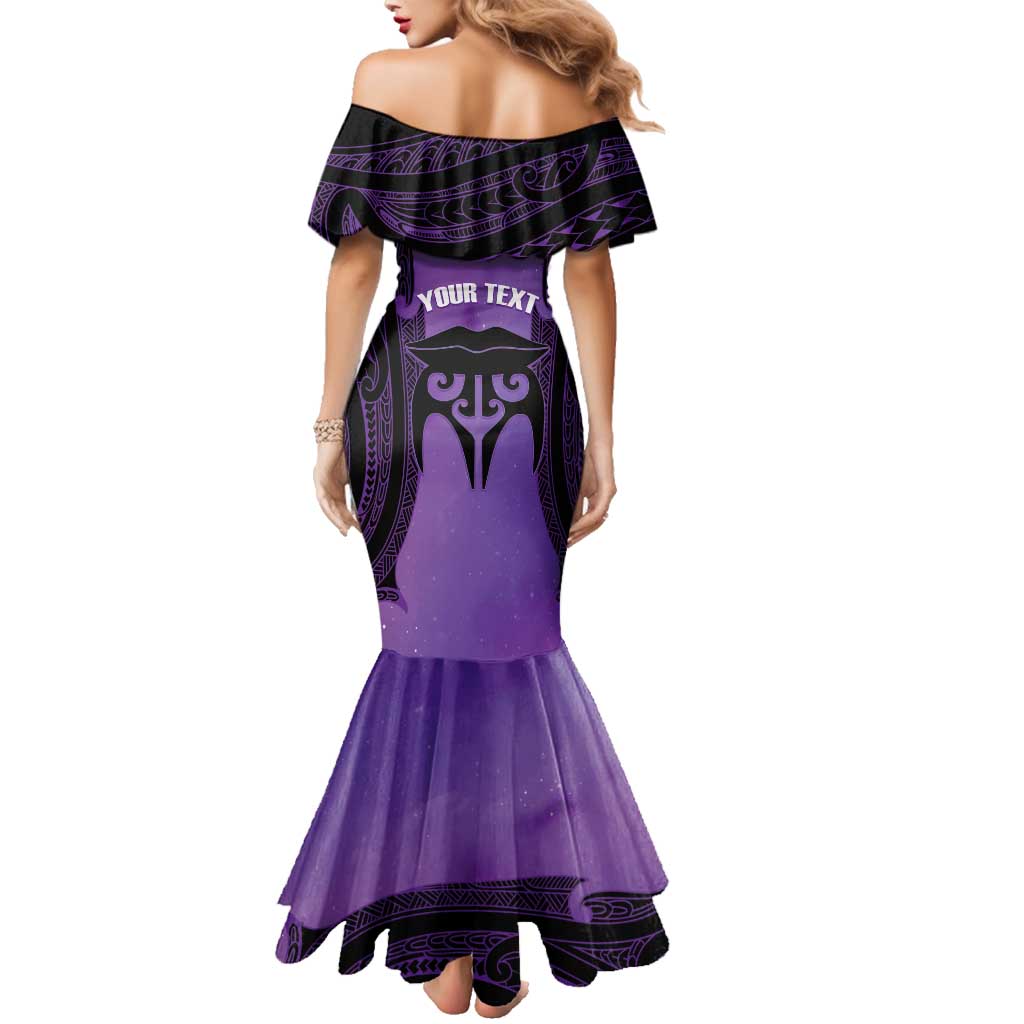 Personalised New Zealand Suffrage Day Family Matching Mermaid Dress and Hawaiian Shirt Maori Tattoo Galaxy Vibe LT14 - Polynesian Pride