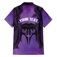 Personalised New Zealand Suffrage Day Family Matching Off Shoulder Short Dress and Hawaiian Shirt Maori Tattoo Galaxy Vibe - Polynesian Pride