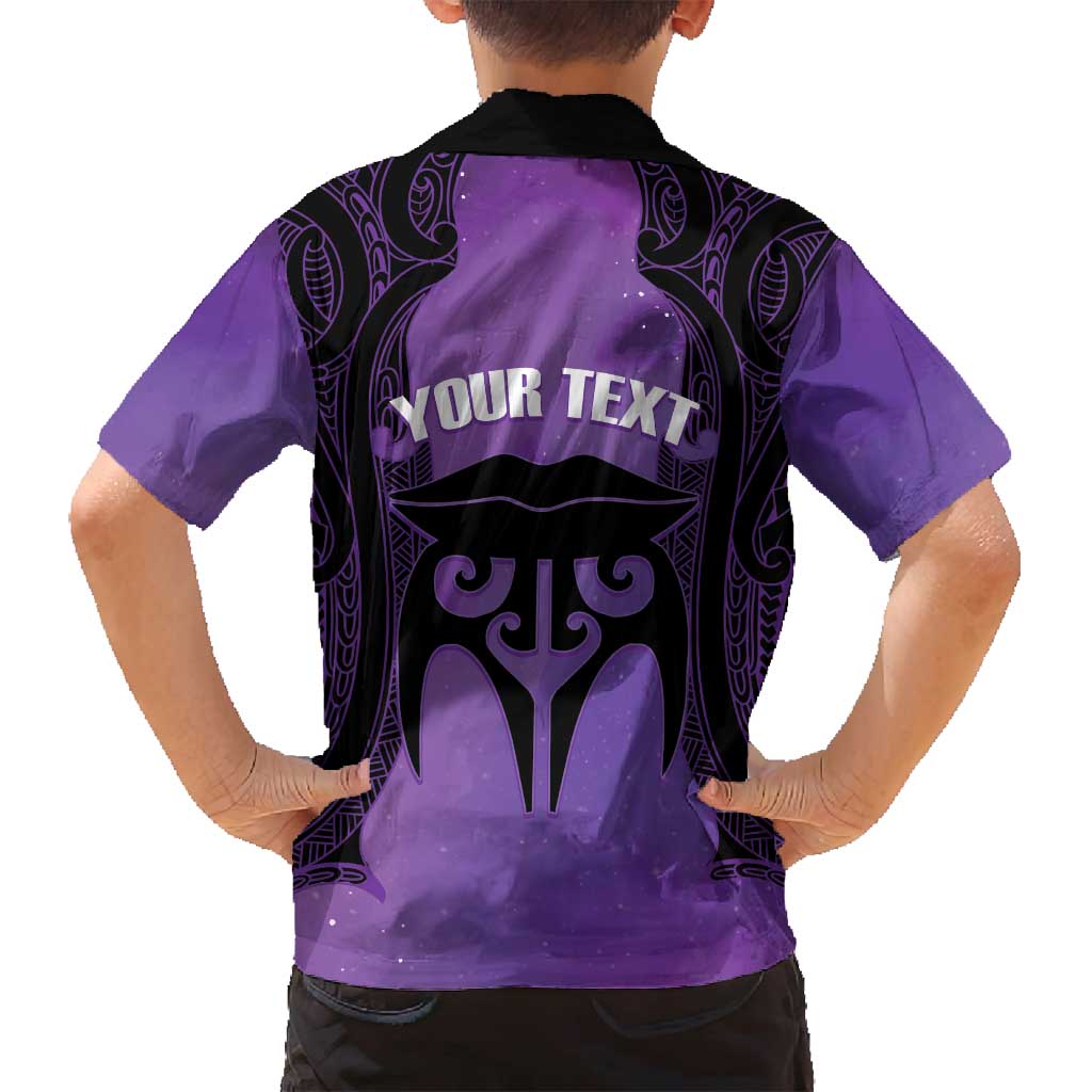 Personalised New Zealand Suffrage Day Family Matching Puletasi and Hawaiian Shirt Maori Tattoo Galaxy Vibe LT14 - Polynesian Pride