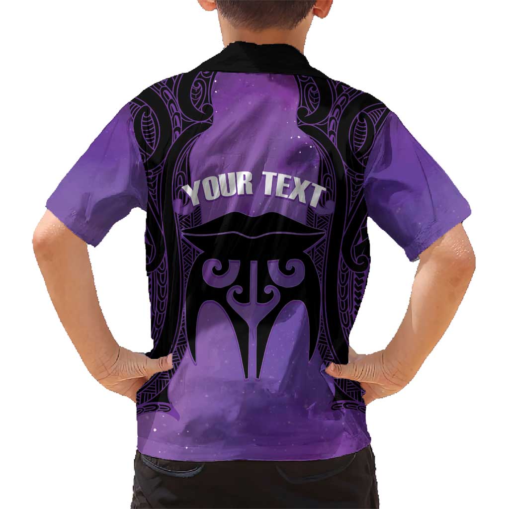 Personalised New Zealand Suffrage Day Family Matching Short Sleeve Bodycon Dress and Hawaiian Shirt Maori Tattoo Galaxy Vibe LT14 - Polynesian Pride