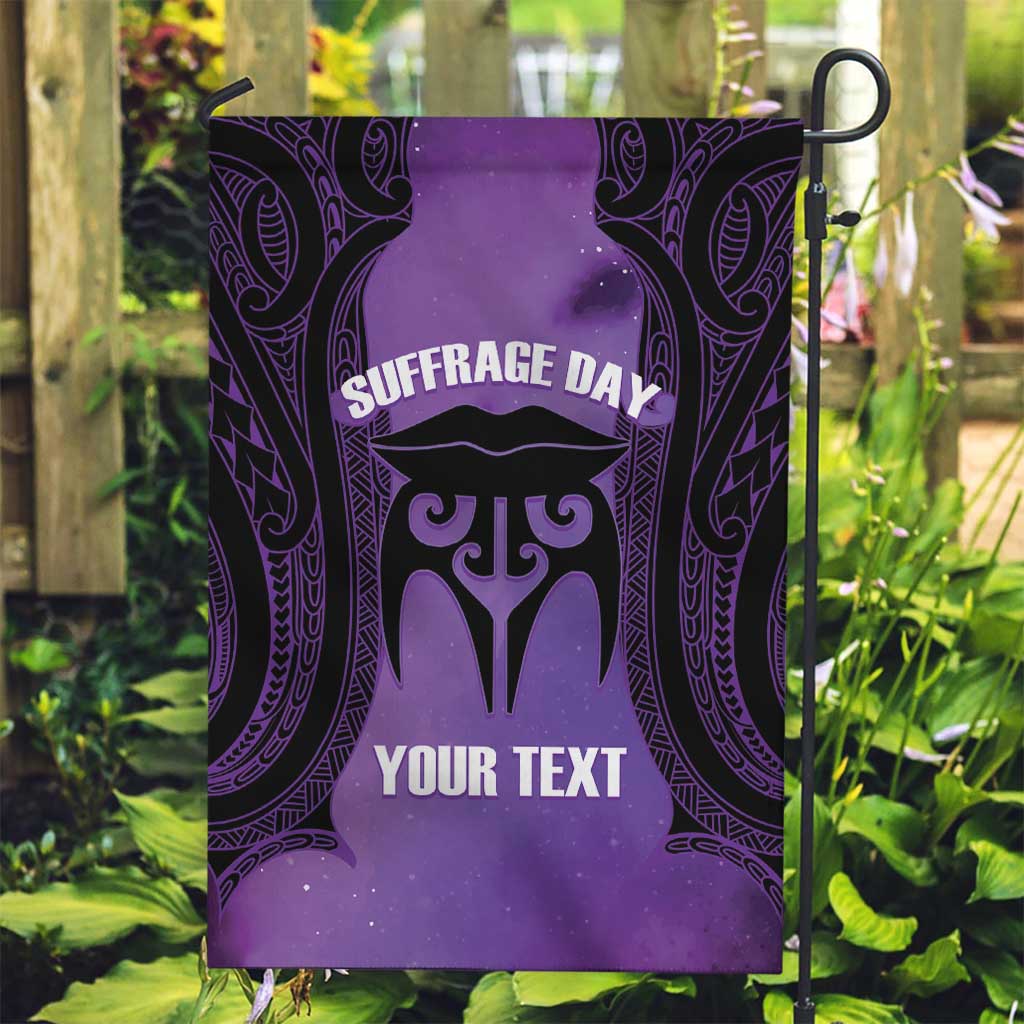 Personalised New Zealand Suffrage Day Garden Flag Maori Tattoo Galaxy Vibe - Polynesian Pride