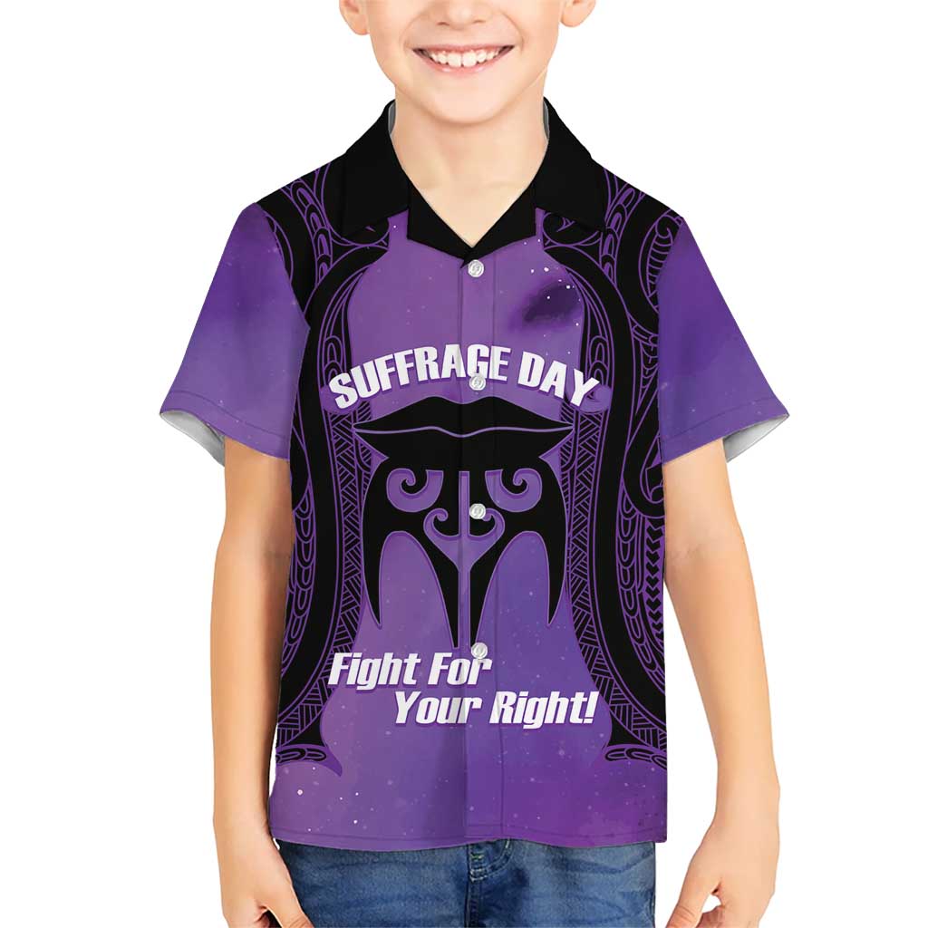 Personalised New Zealand Suffrage Day Hawaiian Shirt Maori Tattoo Galaxy Vibe - Polynesian Pride