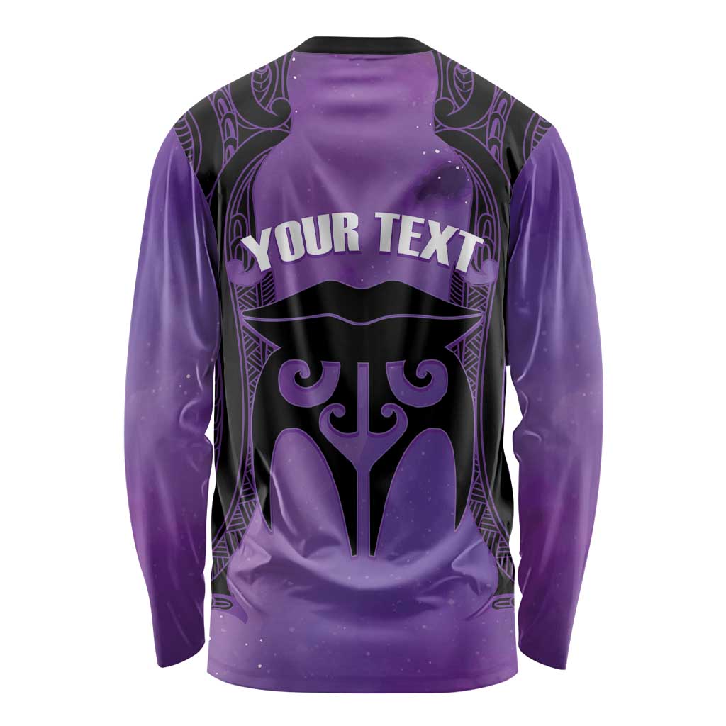 Personalised New Zealand Suffrage Day Long Sleeve Shirt Maori Tattoo Galaxy Vibe LT14 - Polynesian Pride