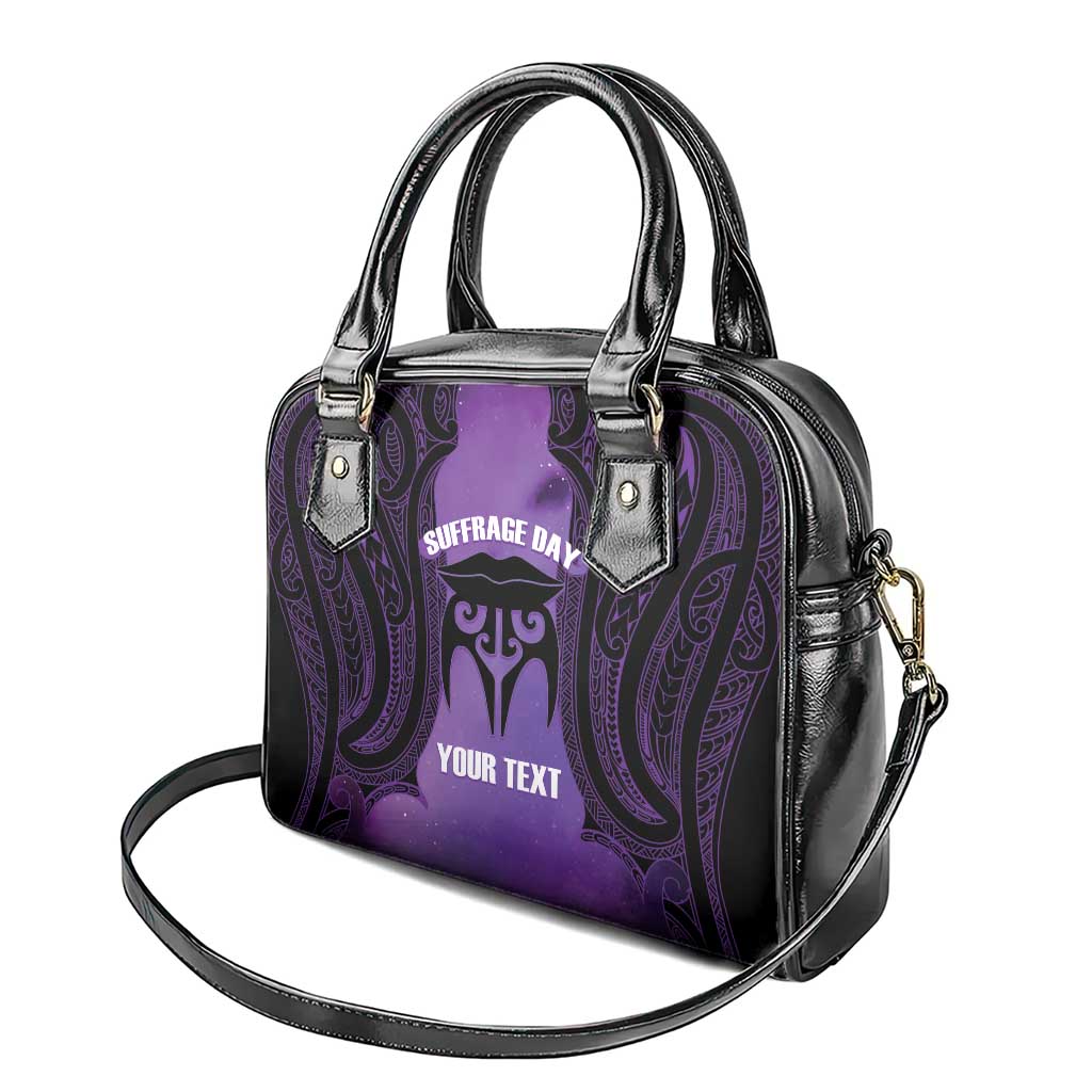 Personalised New Zealand Suffrage Day Shoulder Handbag Maori Tattoo Galaxy Vibe - Polynesian Pride