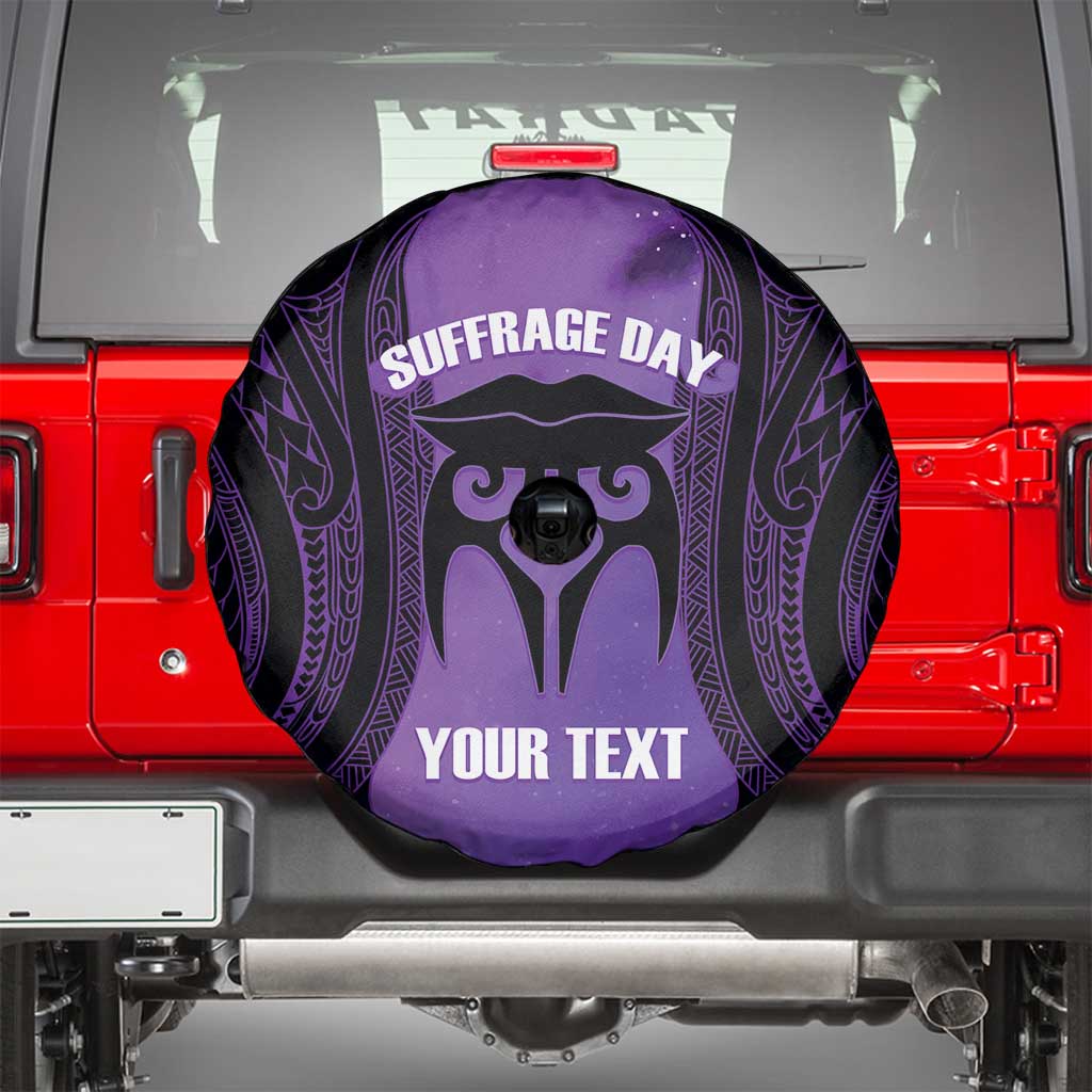 Personalised New Zealand Suffrage Day Spare Tire Cover Maori Tattoo Galaxy Vibe - Polynesian Pride