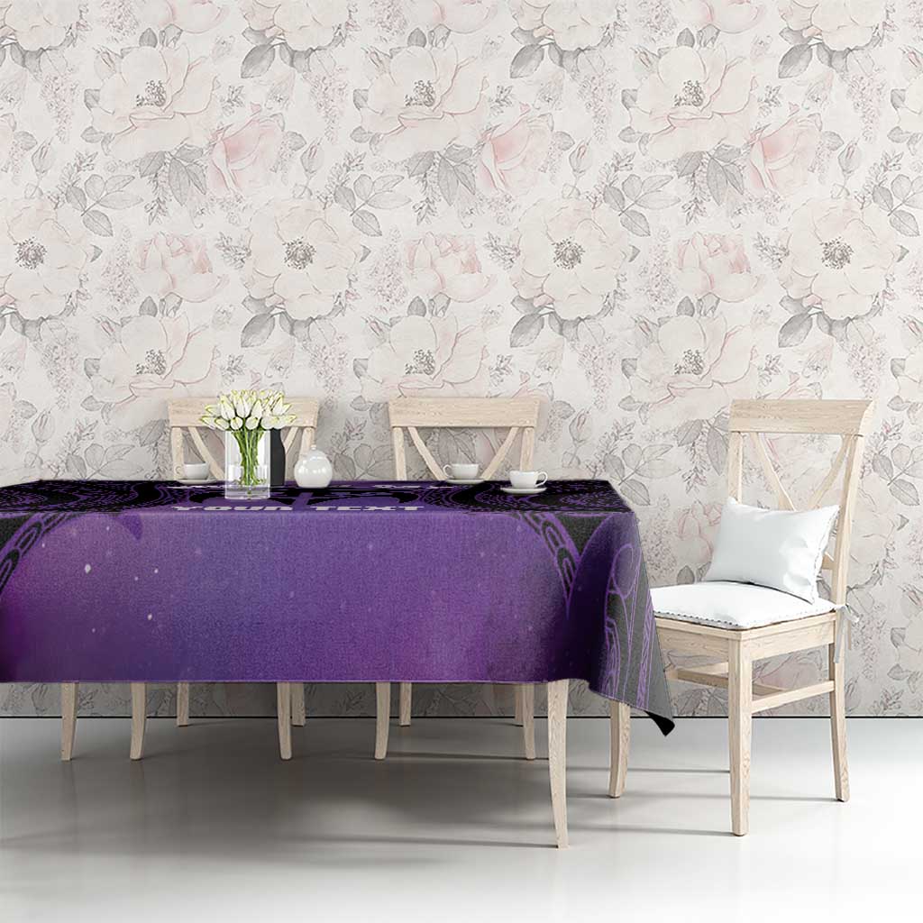 Personalised New Zealand Suffrage Day Tablecloth Maori Tattoo Galaxy Vibe LT14 - Polynesian Pride