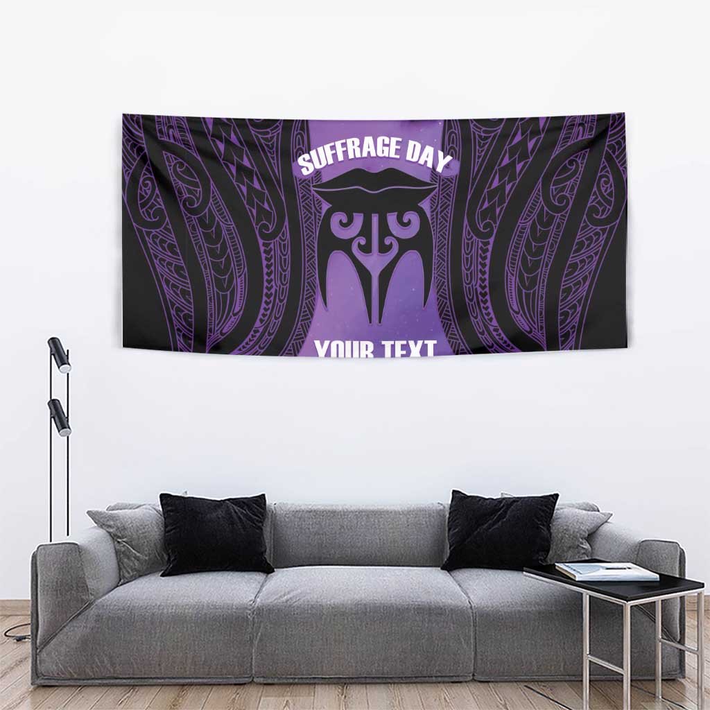 Personalised New Zealand Suffrage Day Tapestry Maori Tattoo Galaxy Vibe - Polynesian Pride