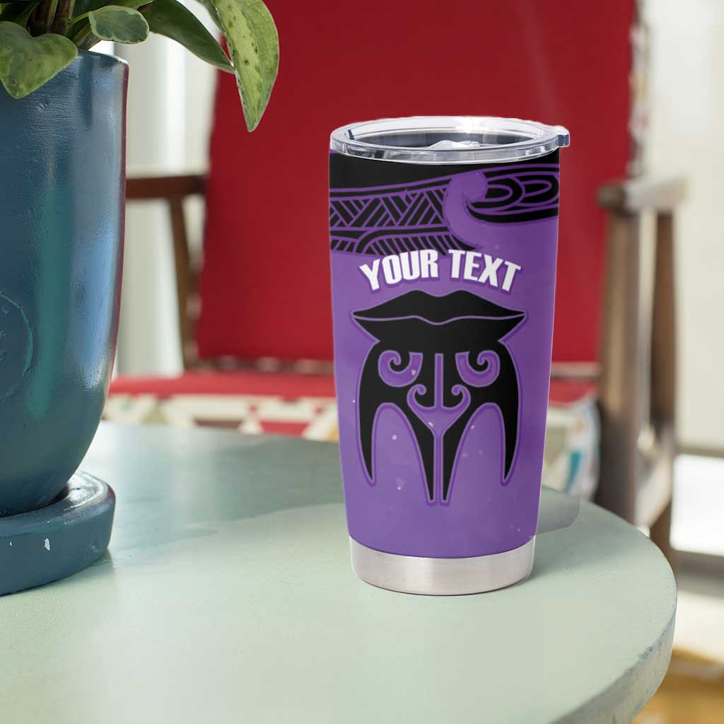 Personalised New Zealand Suffrage Day Tumbler Cup Maori Tattoo Galaxy Vibe - Polynesian Pride