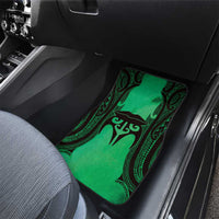 Personalised Moko Kauae New Zealand Car Mats Maori Chin Tattoo Green LT14 - Polynesian Pride