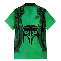 Personalised Moko Kauae New Zealand Family Matching Mermaid Dress and Hawaiian Shirt Maori Chin Tattoo Green LT14 - Polynesian Pride