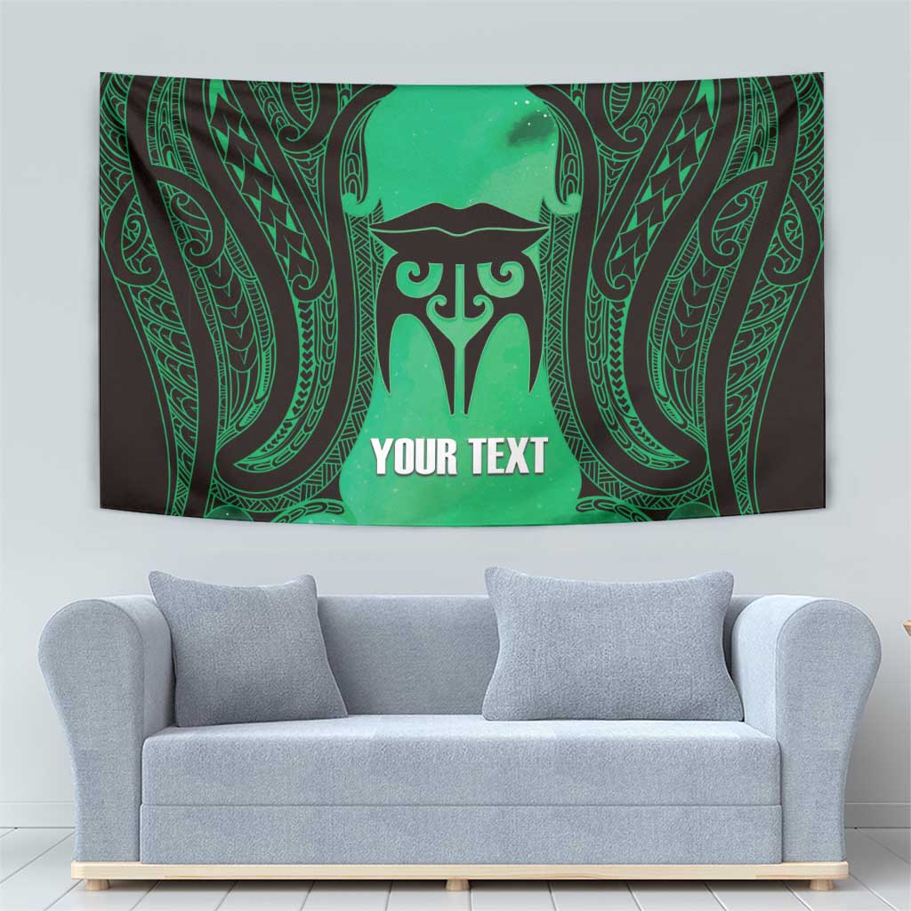 Personalised Moko Kauae New Zealand Tapestry Maori Chin Tattoo Green - Polynesian Pride