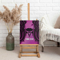 Personalised Moko Kauae New Zealand Canvas Wall Art Maori Chin Tattoo Pink - Polynesian Pride