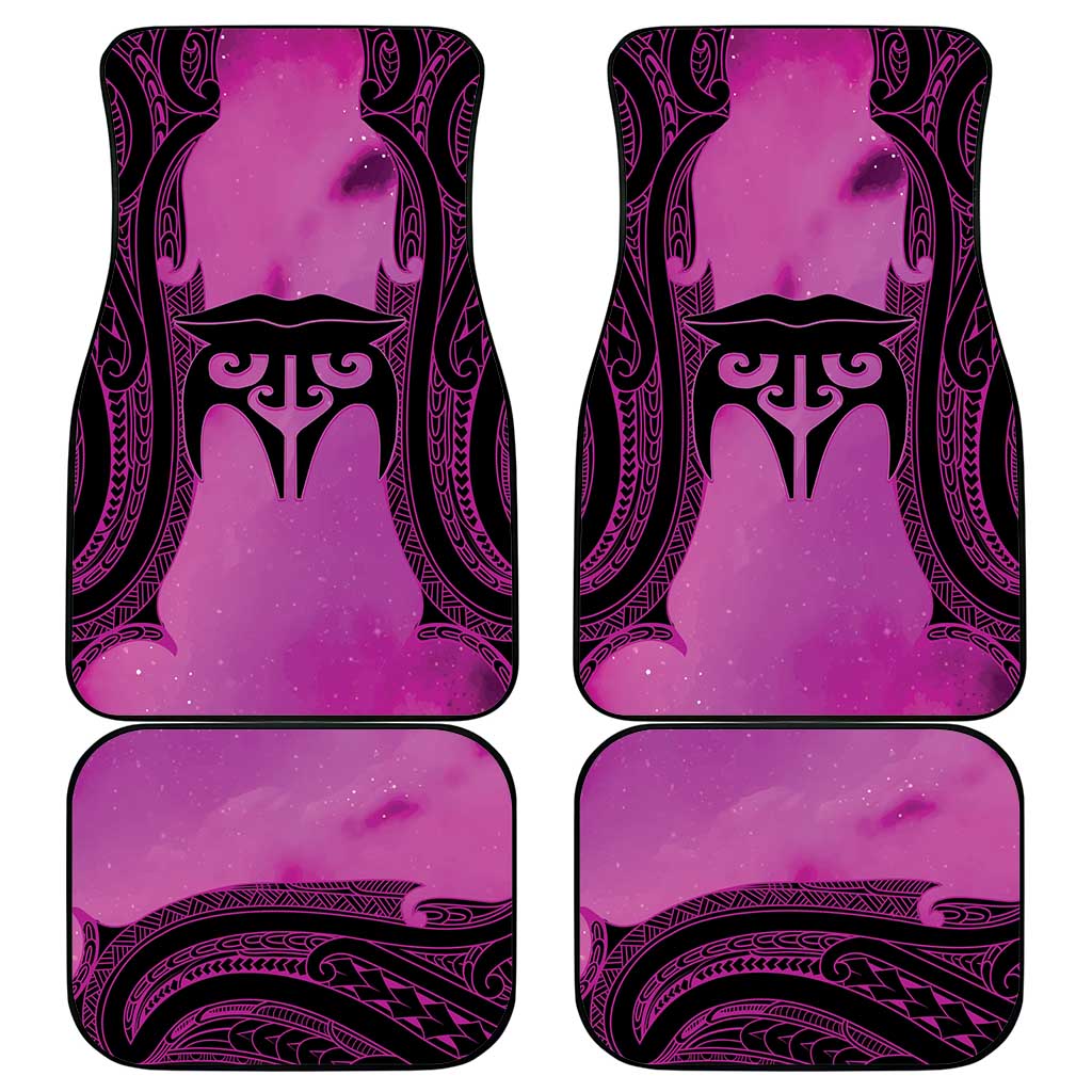 Personalised Moko Kauae New Zealand Car Mats Maori Chin Tattoo Pink LT14 - Polynesian Pride