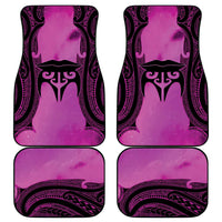 Personalised Moko Kauae New Zealand Car Mats Maori Chin Tattoo Pink LT14 - Polynesian Pride