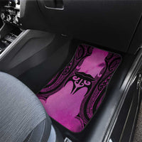 Personalised Moko Kauae New Zealand Car Mats Maori Chin Tattoo Pink LT14 - Polynesian Pride