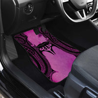 Personalised Moko Kauae New Zealand Car Mats Maori Chin Tattoo Pink LT14 - Polynesian Pride