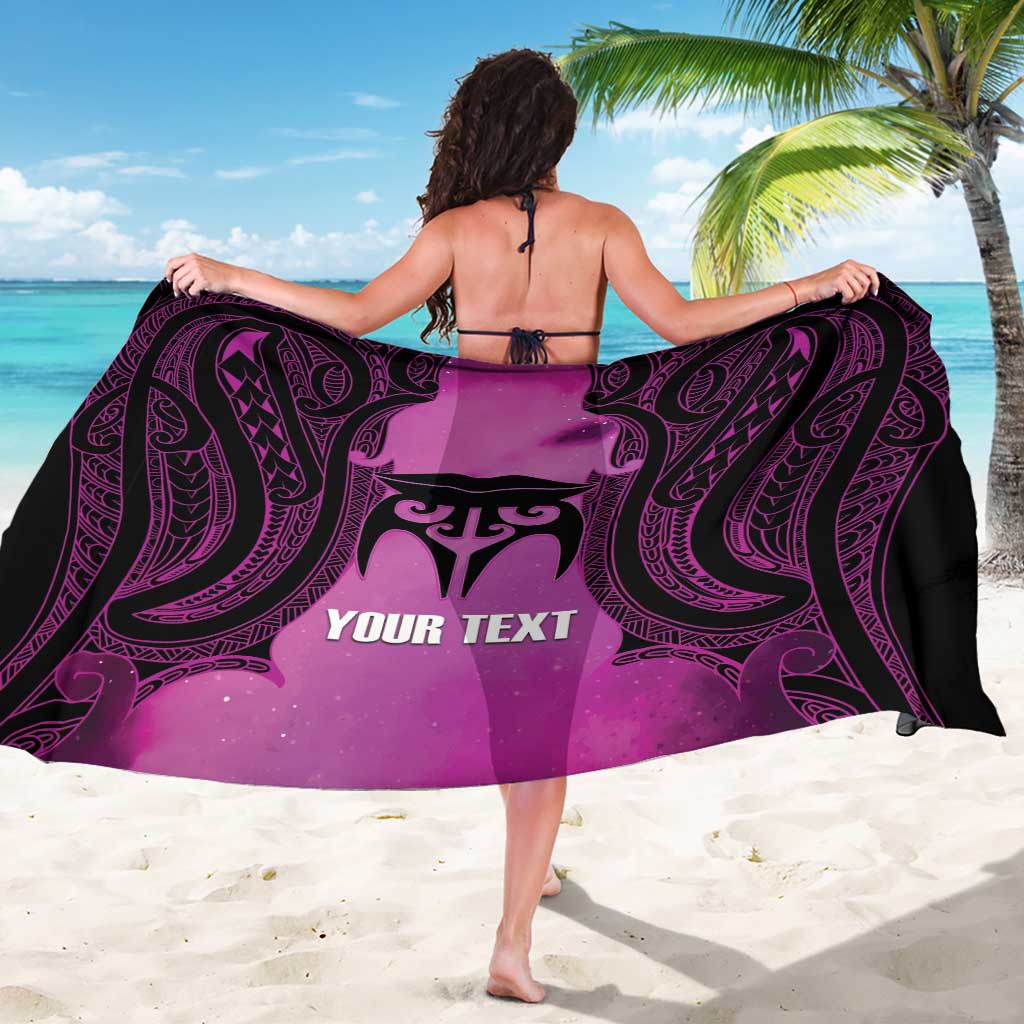 Personalised Moko Kauae New Zealand Sarong Maori Chin Tattoo Pink LT14 - Polynesian Pride