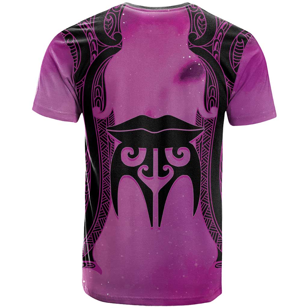 Personalised Moko Kauae New Zealand T Shirt Maori Chin Tattoo Pink LT14 - Polynesian Pride