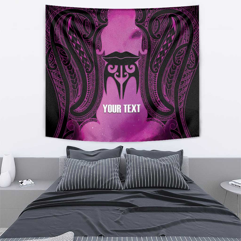 Personalised Moko Kauae New Zealand Tapestry Maori Chin Tattoo Pink - Polynesian Pride