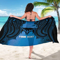 Personalised Moko Kauae New Zealand Sarong Maori Chin Tattoo Blue LT14 - Polynesian Pride