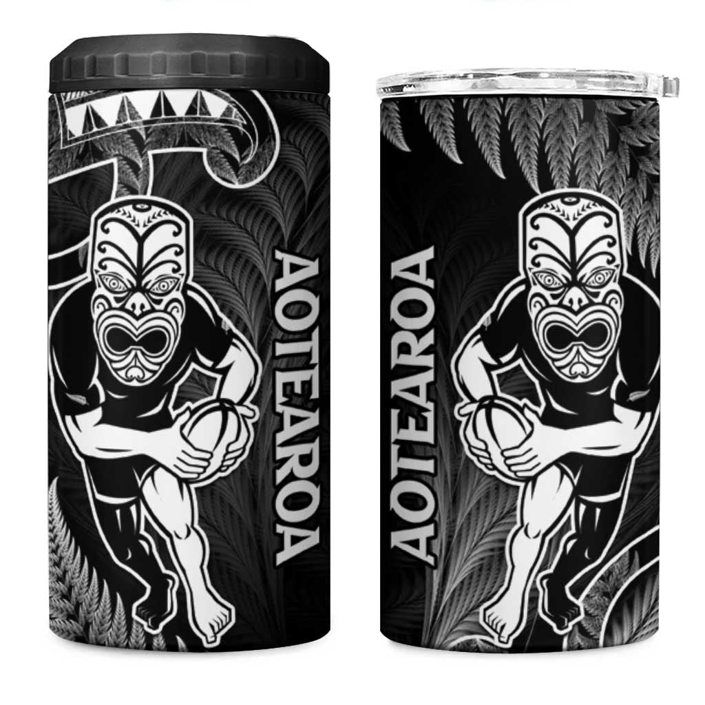 New Zealand Silver Fern Rugby 4 in 1 Can Cooler Tumbler All Black Koru Maori