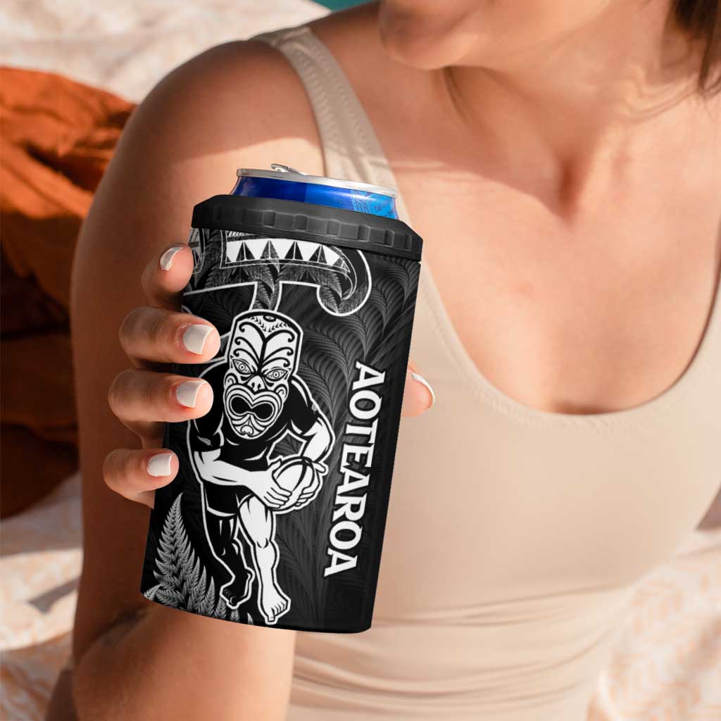 New Zealand Silver Fern Rugby 4 in 1 Can Cooler Tumbler All Black Koru Maori