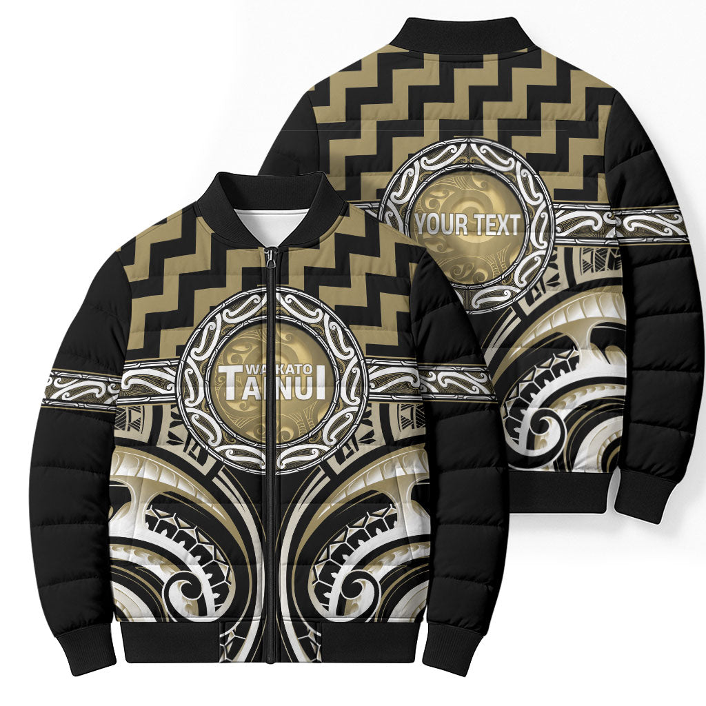Aotearoa Waikato Tainui Personalised Bomber Puffer Jacket Maori Iwi Poutama Puhoro Tattoo LT14 - Polynesian Pride