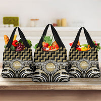 Aotearoa Waikato Tainui Grocery Bag Maori Iwi Poutama Puhoro Tattoo LT14 3-pack One Size Old Yellow - Polynesian Pride