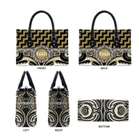 Aotearoa Waikato Tainui Leather Bag Maori Iwi Poutama Puhoro Tattoo LT14 - Polynesian Pride