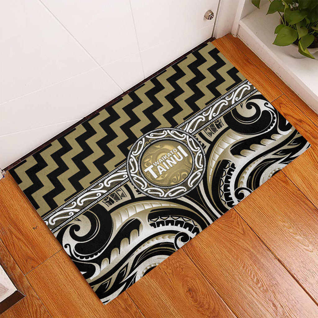 Aotearoa Waikato Tainui Rubber Doormat Maori Iwi Poutama Puhoro Tattoo LT14 - Polynesian Pride