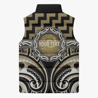Aotearoa Waikato Tainui Personalised Sleeveless Puffer Jacket Maori Iwi Poutama Puhoro Tattoo LT14 - Polynesian Pride
