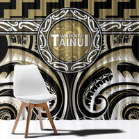 Aotearoa Waikato Tainui Window Curtain Maori Iwi Poutama Puhoro Tattoo LT14 - Polynesian Pride